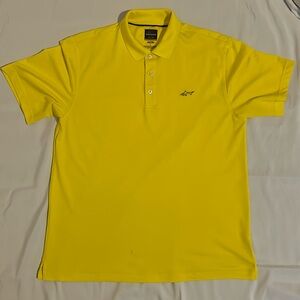 Greg Norman men's yellow golf shirt  short sleeve size large